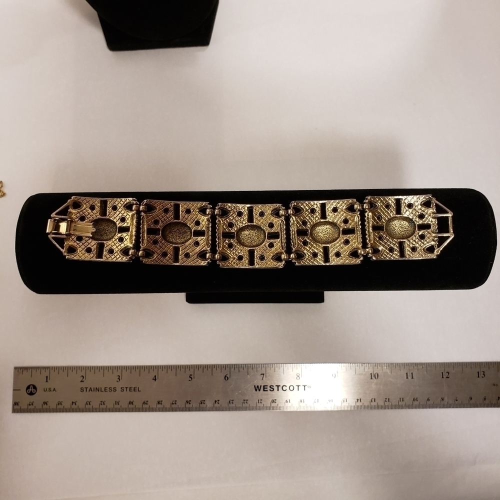 UPDATED AD Sarah Coventry Vintage 60's Bracelet Links Stones - Picture 4 of 16